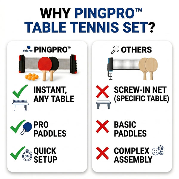 50% OFF TODAY  PingPro™ Table Tennis Set
