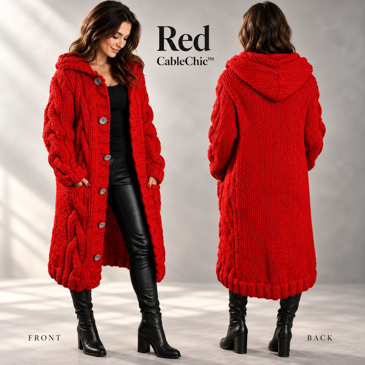 50% OFF TODAY | CableChic™ - Long Cable-Knit Cardigan