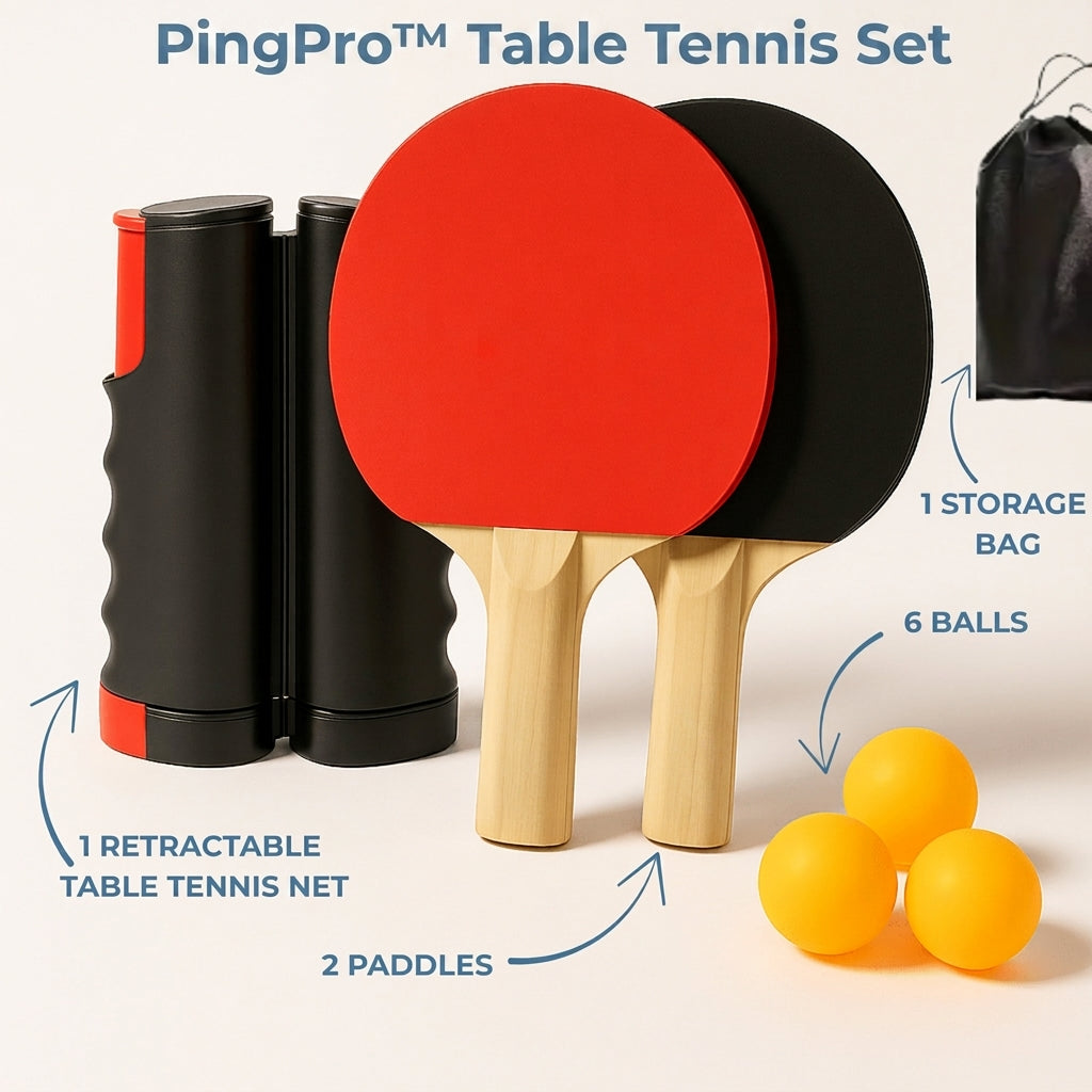 50% OFF TODAY | PingPro™ Table Tennis Set