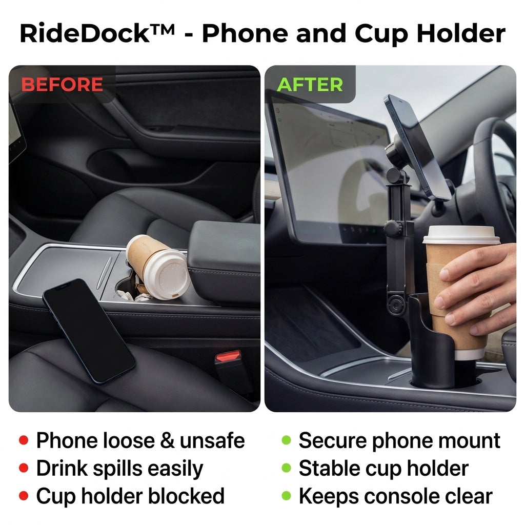 50% OFF TODAY | RideDock™ - Phone and Cup Holder