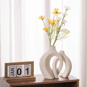 Stunning White Ceramic Vase Set