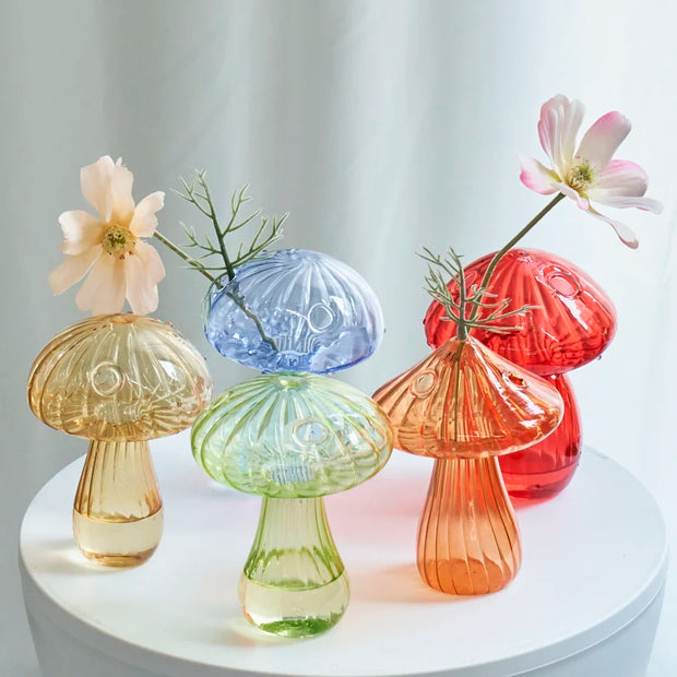 Mini Mushroom Glass Vase