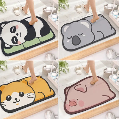 Cute Diatom Bathroom Mat - Super Absorbent & Non-Slip