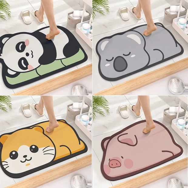 Cute Diatom Bathroom Mat - Super Absorbent & Non-Slip