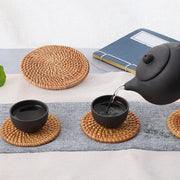 Natural Rattan Handwoven Coasters Set