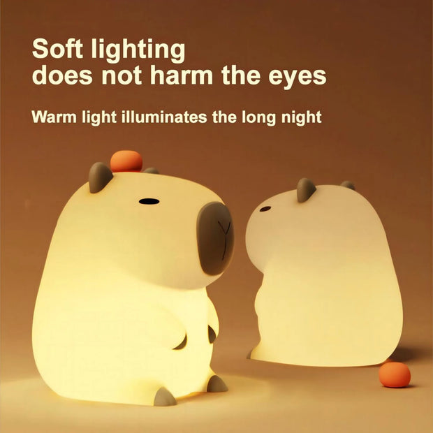 Cartoon Capybara Silicone Night Light