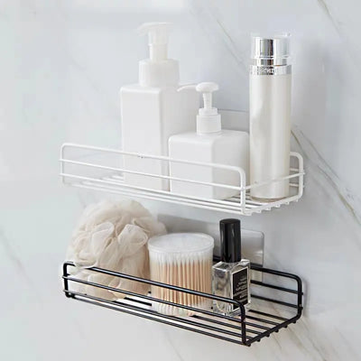 Bathroom Shelf Organizer Wall Mounted Iron Storage Rack for Bathroom and Kitchen