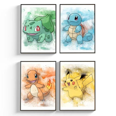 Anime Pokemon Canvas Painting Poster