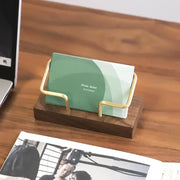 Wooden Business Card Holder Organizer