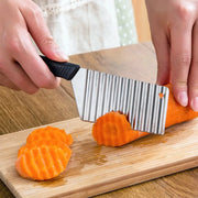 Stainless Steel Crinkle Cutter - French Fry Maker Gadget