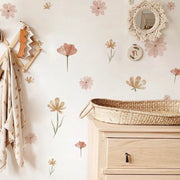 Eco-Friendly Boho Flower Wall Stickers