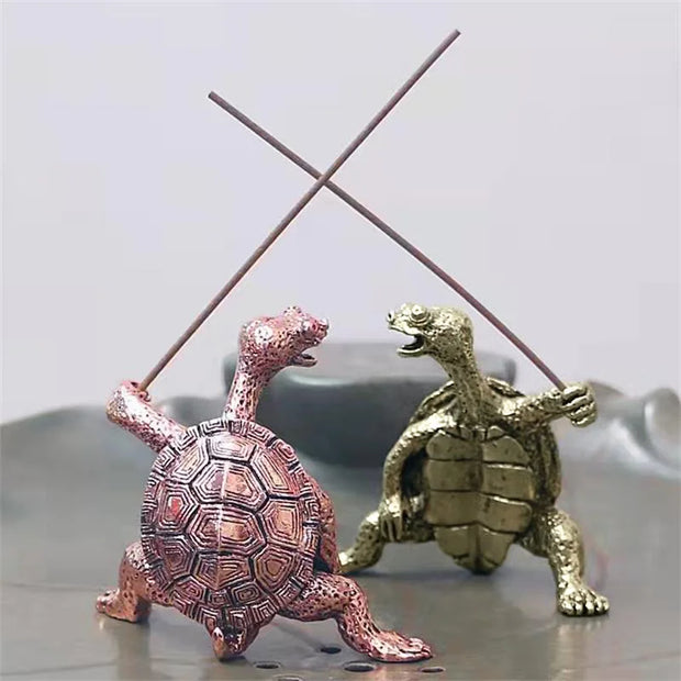 Mini Metal Turtle Incense Holder