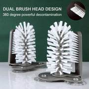 2-in-1 Cleaning Brush Cup Scrubber with Suction Wall Mount