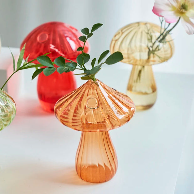 Mini Mushroom Glass Vase