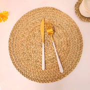 Set of 4 Natural Straw Woven Placemats