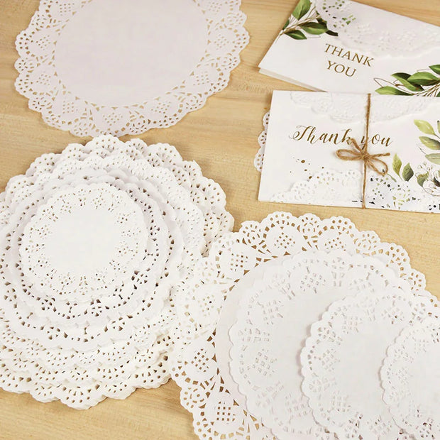 100pcs White Lace  Placemats