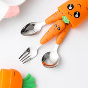 Kids Carrots Stainless Steel Dinnerware Set