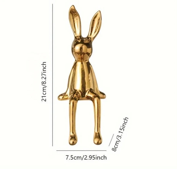 Luxury Ceramic Rabbit Room Ornament