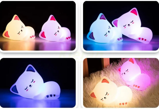 Cat Seven Colors LED Night Light