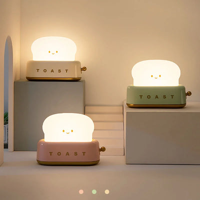 Adorable Toast Night Light - Timer, Dimming, and Portable!