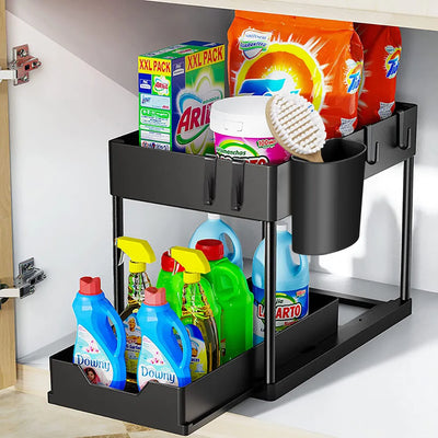 2 Tier Under Sink Organizer Storage Rack