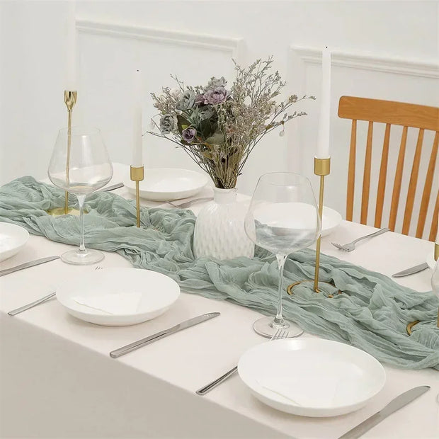 Gauze Table Runner for Boho Beach Wedding, Christmas, and More!