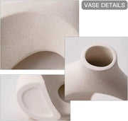 Stunning White Ceramic Vase Set