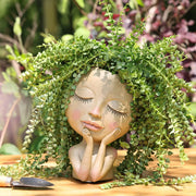 Resin Face Head Planter