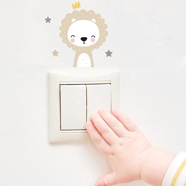 Create a Cute and Playful Nursery with Animal Wall Decals - 6pcs Set