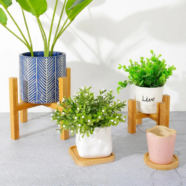 Wooden Plant Stand Flower Pot Holder