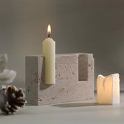 Handcrafted Marble Taper Candle Holder