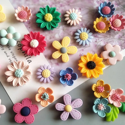 Creative Candy Flower Resin Fridge Magnets