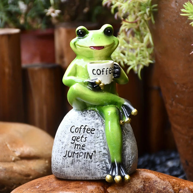 Resin Cartoon Animal Frog Statue