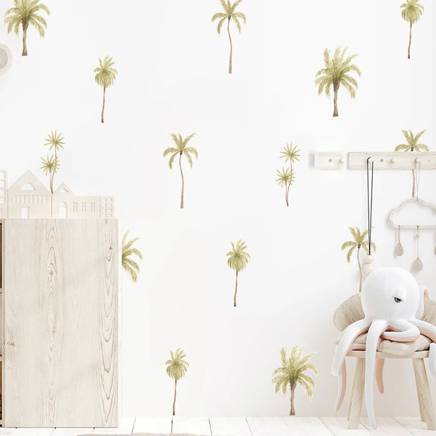 Boho Palm Coconut Tree Wall Stickers