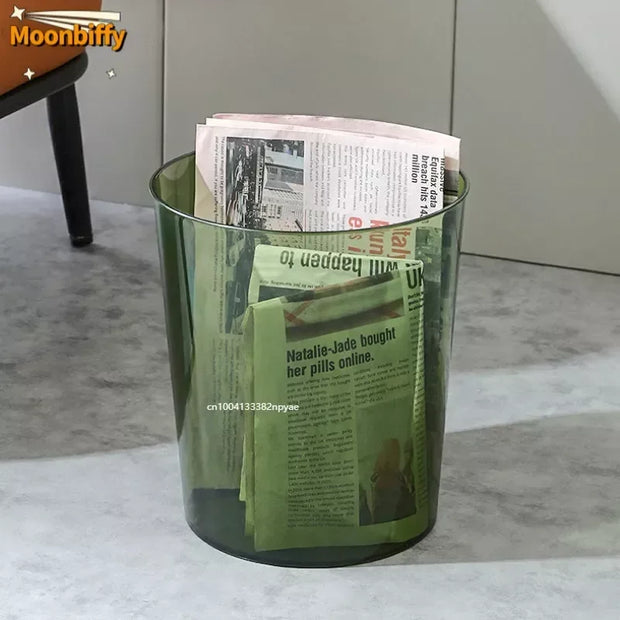 Luxury Transparent Trash Can Without Lid