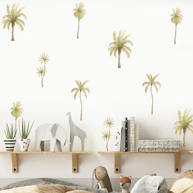 Boho Palm Coconut Tree Wall Stickers