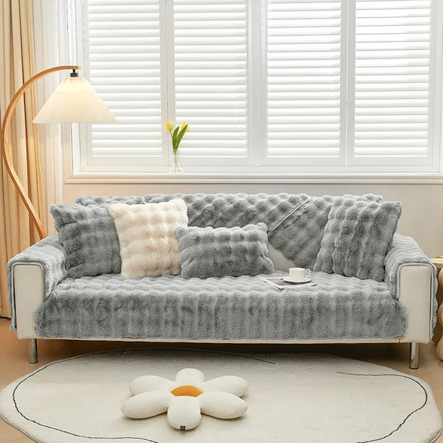 New Rabbit Plush Sofa Covers - Non-slip Universal Sofa Mat