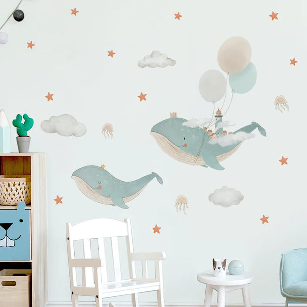 Whimsical Whale Wall Sticker