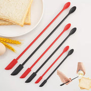 Mini Silicone Spatula Long Handle Dual-Ended Scraper