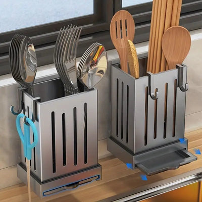 1-Piece Kitchen Utensil Rack with Cutlery Storage Box