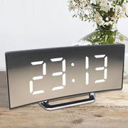 LED Alarm Clock with Curved Screen and Temperature