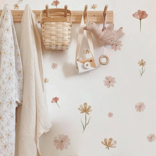 Eco-Friendly Boho Flower Wall Stickers