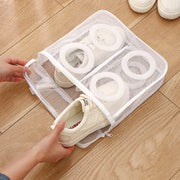 Portable Mesh Laundry Bag for Washing Machine Shoes - Anti-Deformation Shoe Storage Travel Bag