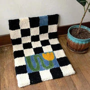 Soft Fluffy Grids Bathmat