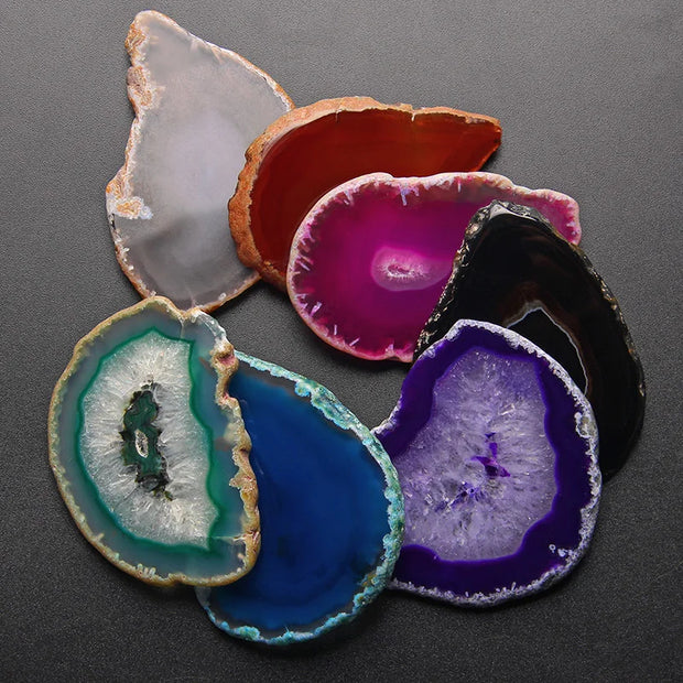 50-80mm Natural Onyx Agate Geode Slice