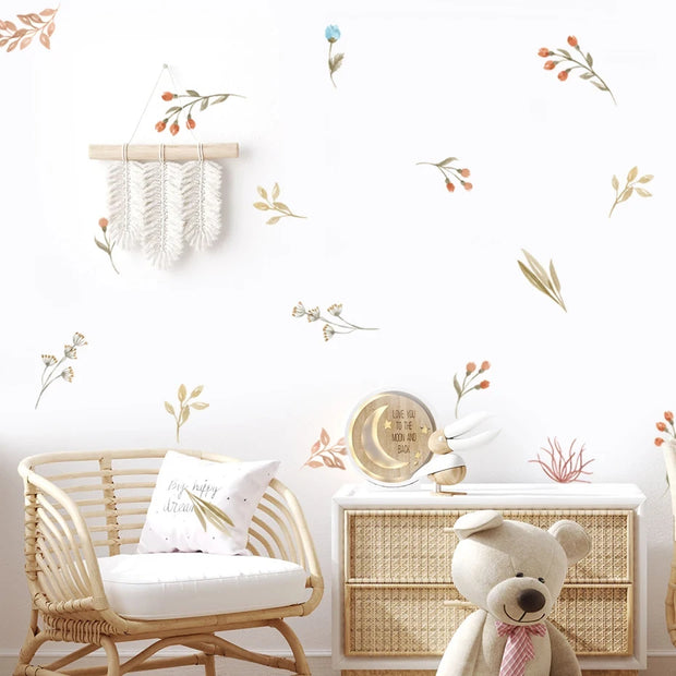 Eco-Friendly Boho Flower Wall Stickers