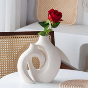 Stunning White Ceramic Vase Set