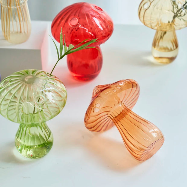 Mini Mushroom Glass Vase