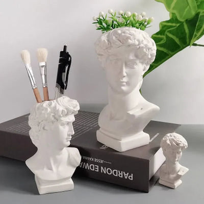 Creative Art Flower Pot Makeup Brush Storage Pen Holder