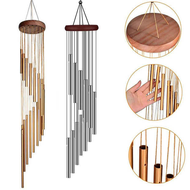 Musical Wind Chime 12 Tube Gold/Silver Bells